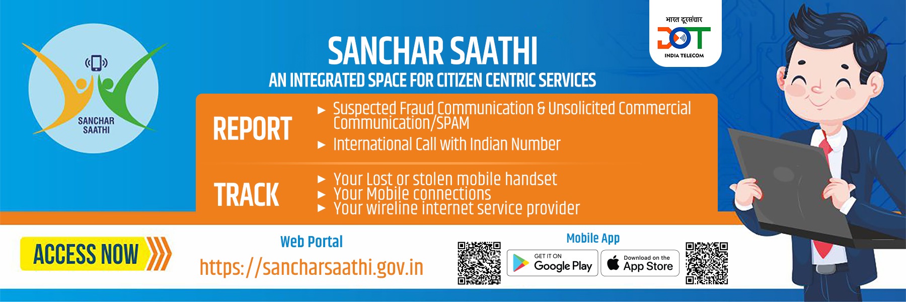 Sanchar Saathi App services banner